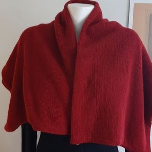 Red Sweater wrap with sleeves